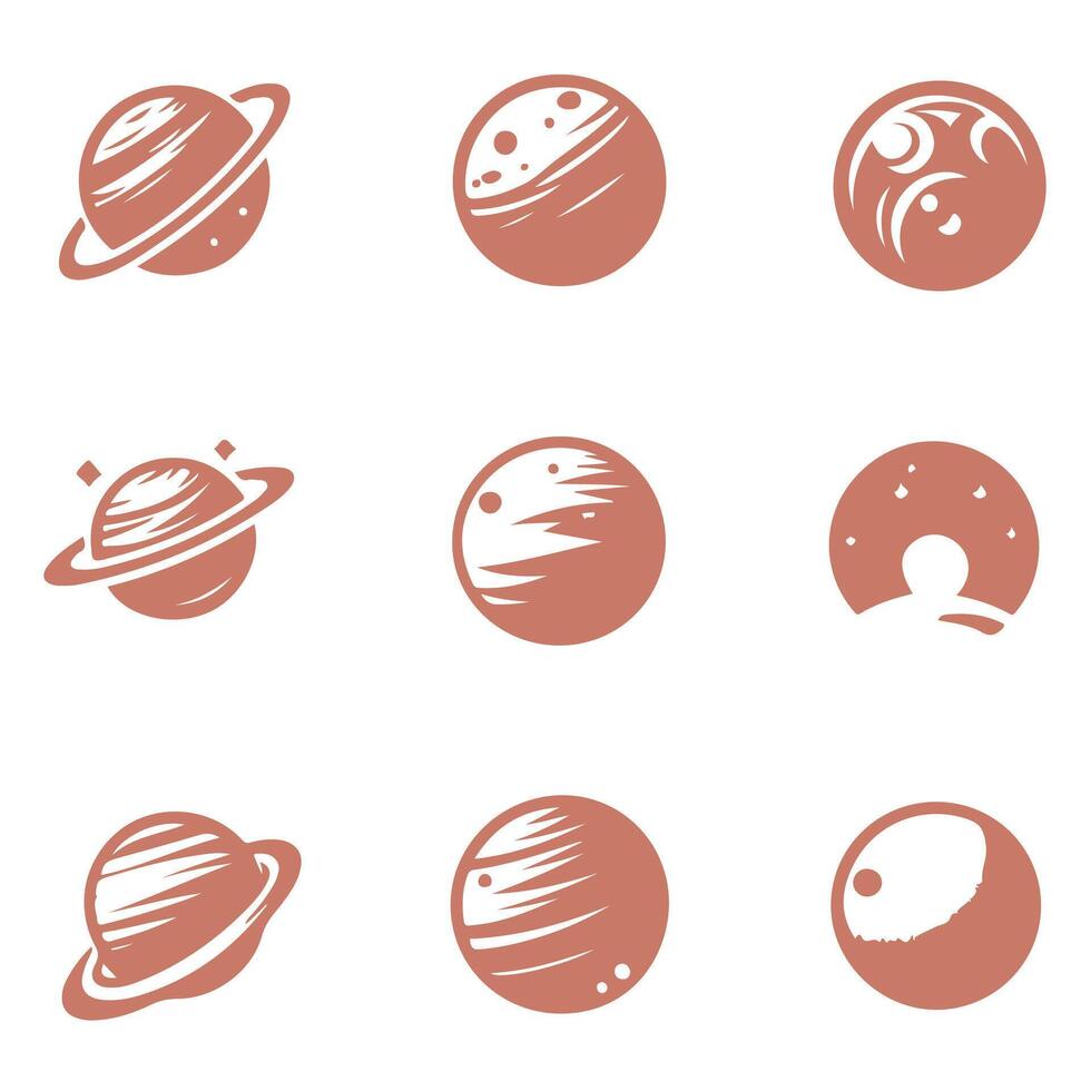 Jupiter Planet Collection Design vector