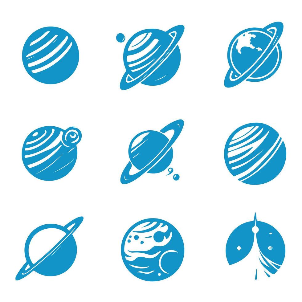 Mercury Planet Collection Design vector