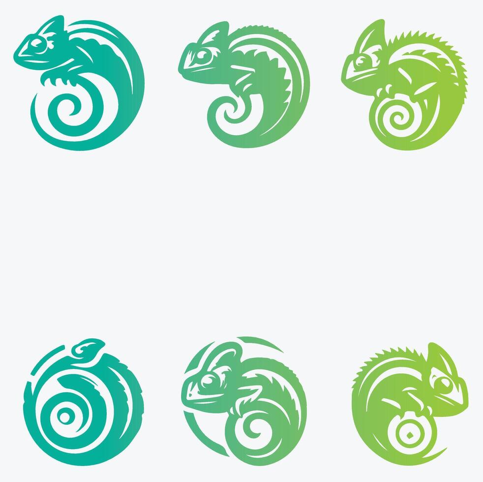 Chameleon Pulse collection logo vector