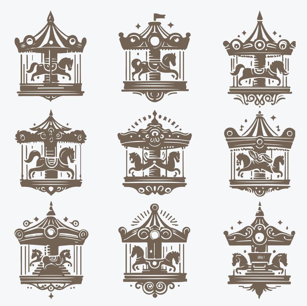 The Twister Carousel collection logo vector