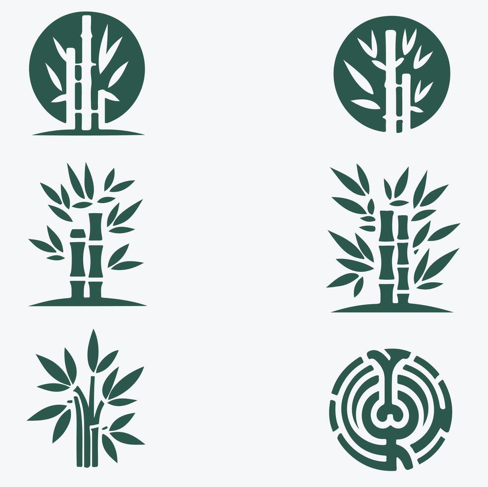 Bamboo Rise collection logo vector