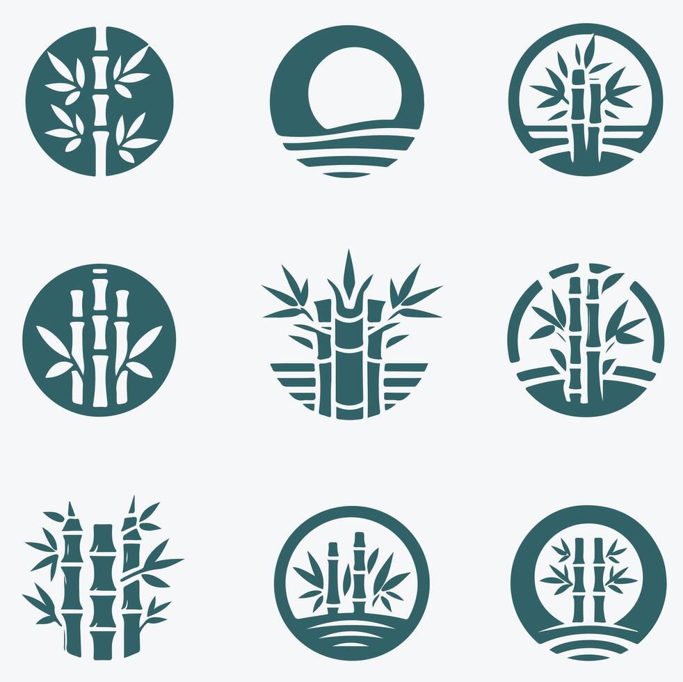 Bamboo Flow collection logo vector
