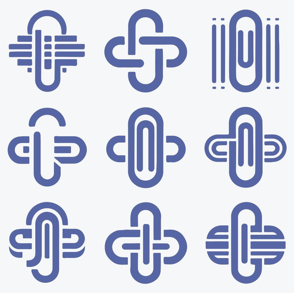 Paper Link collection logo vector