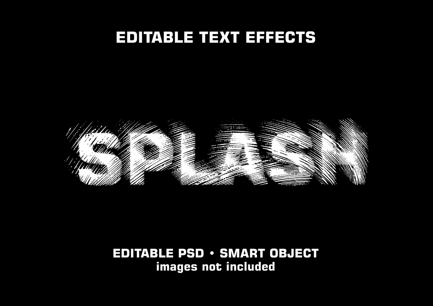 Energetic Brush Splash Text Template psd