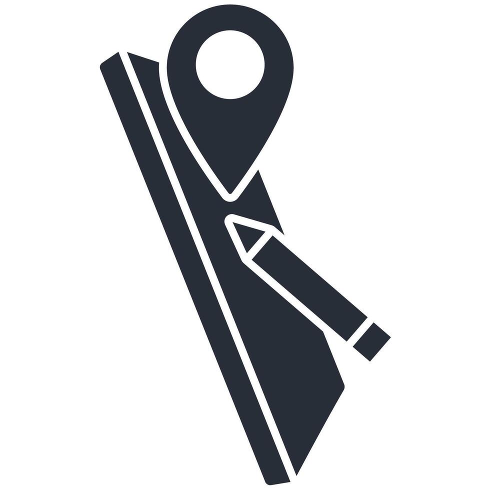 edit location flat icon vector