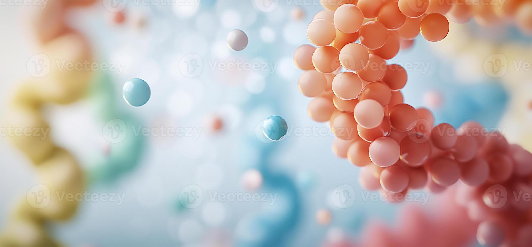 Abstract representation of molecular structures and interactions. photo