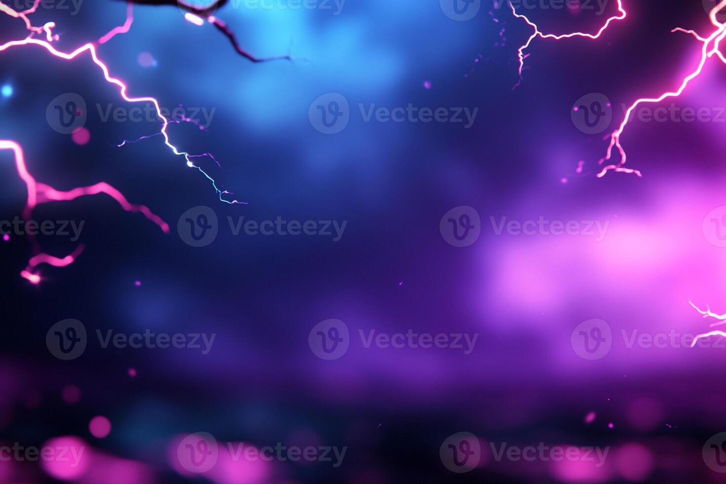 A vibrant abstract scene featuring lightning and colorful clouds. photo