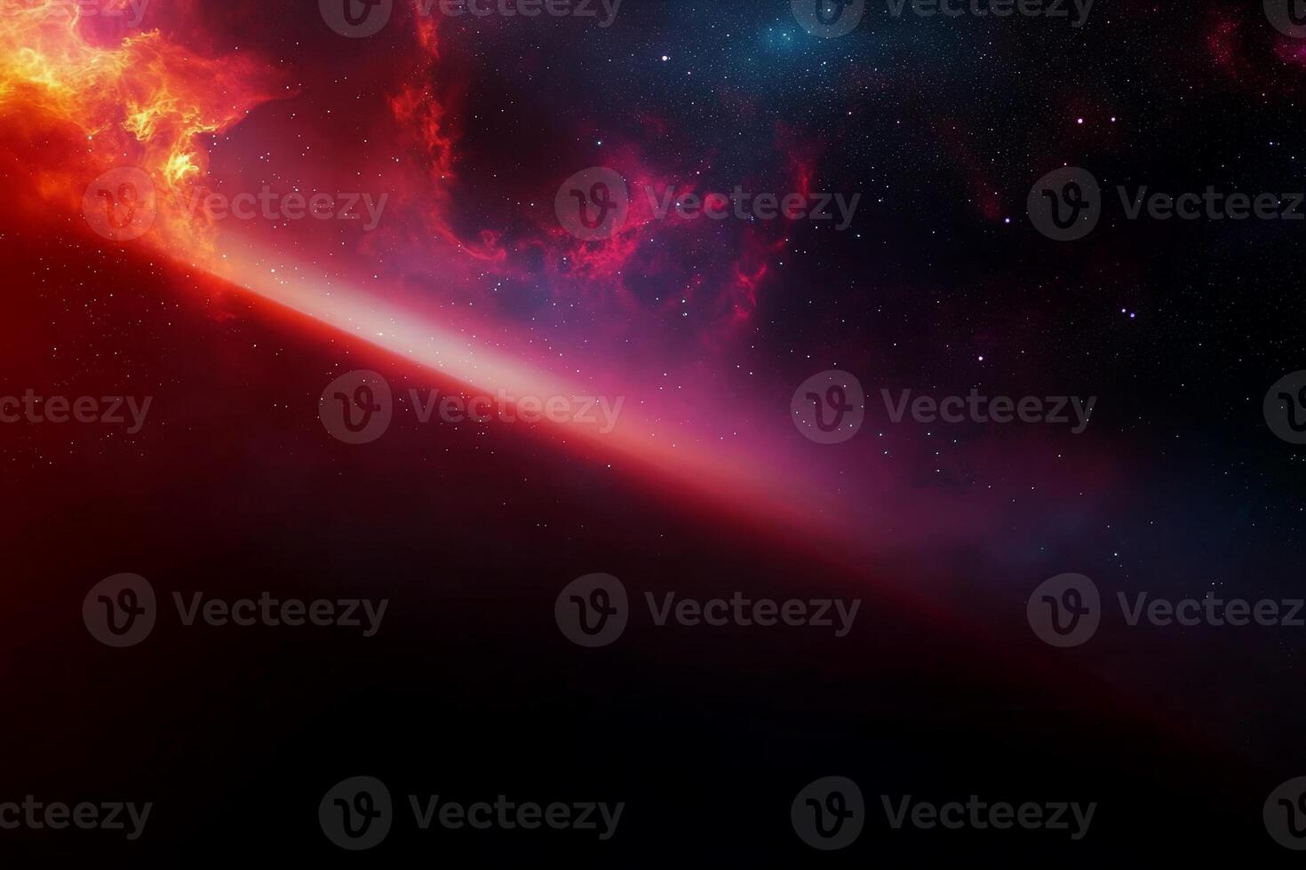 A vibrant cosmic scene showcasing nebulae and starry space. photo