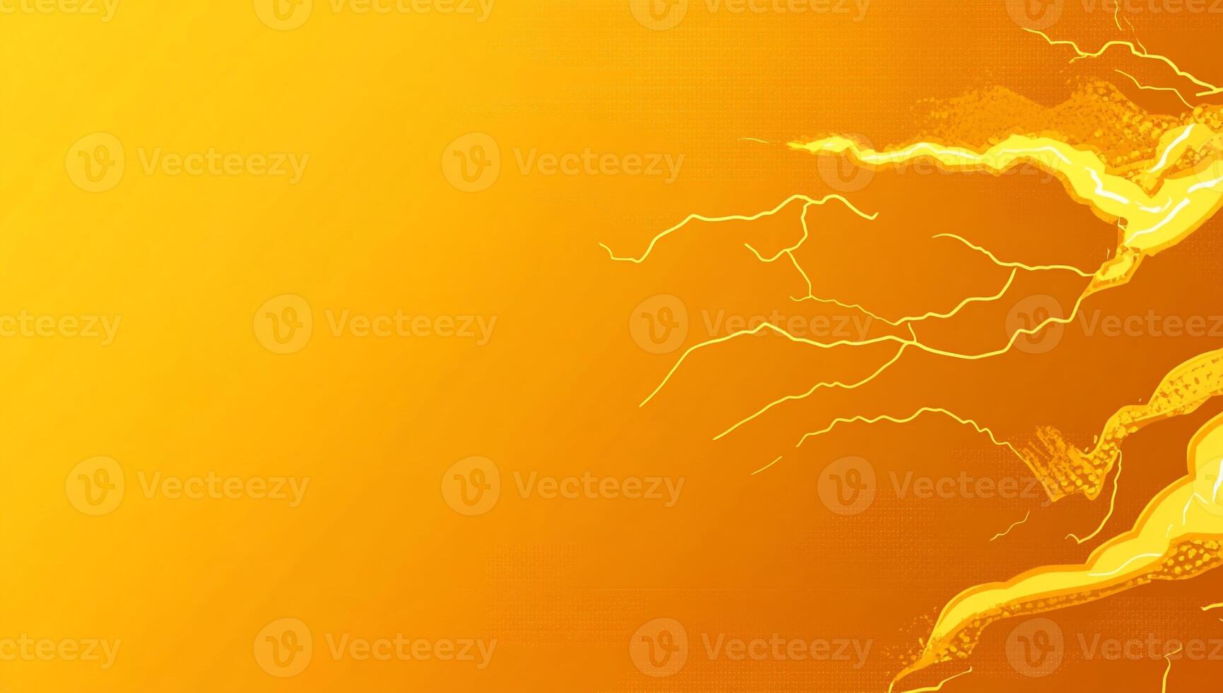 A vibrant yellow background with dynamic lightning patterns. photo