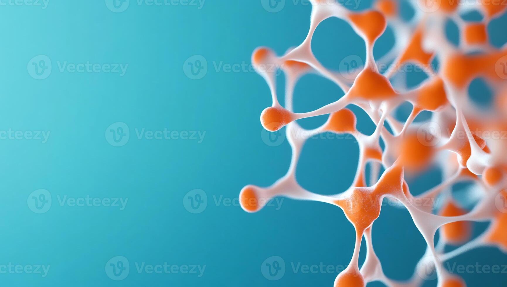 Abstract representation of interconnected molecular structures. photo
