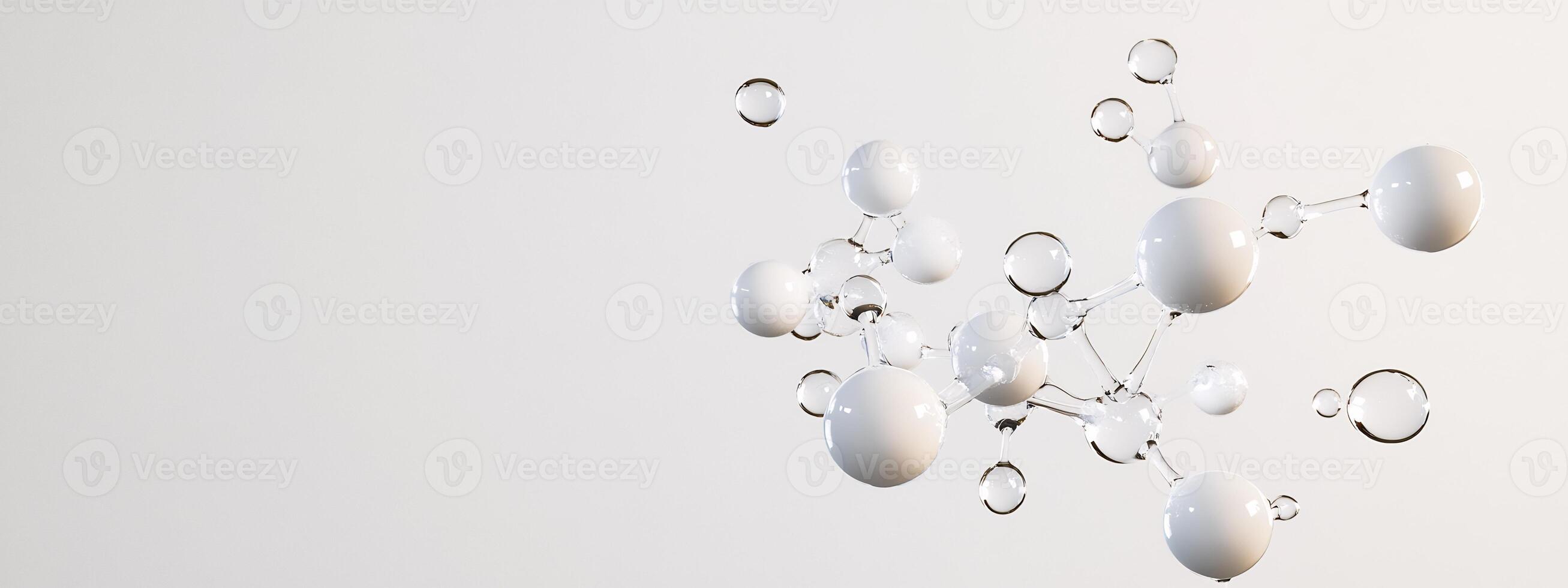 Abstract representation of molecular structures in a minimalist style. photo