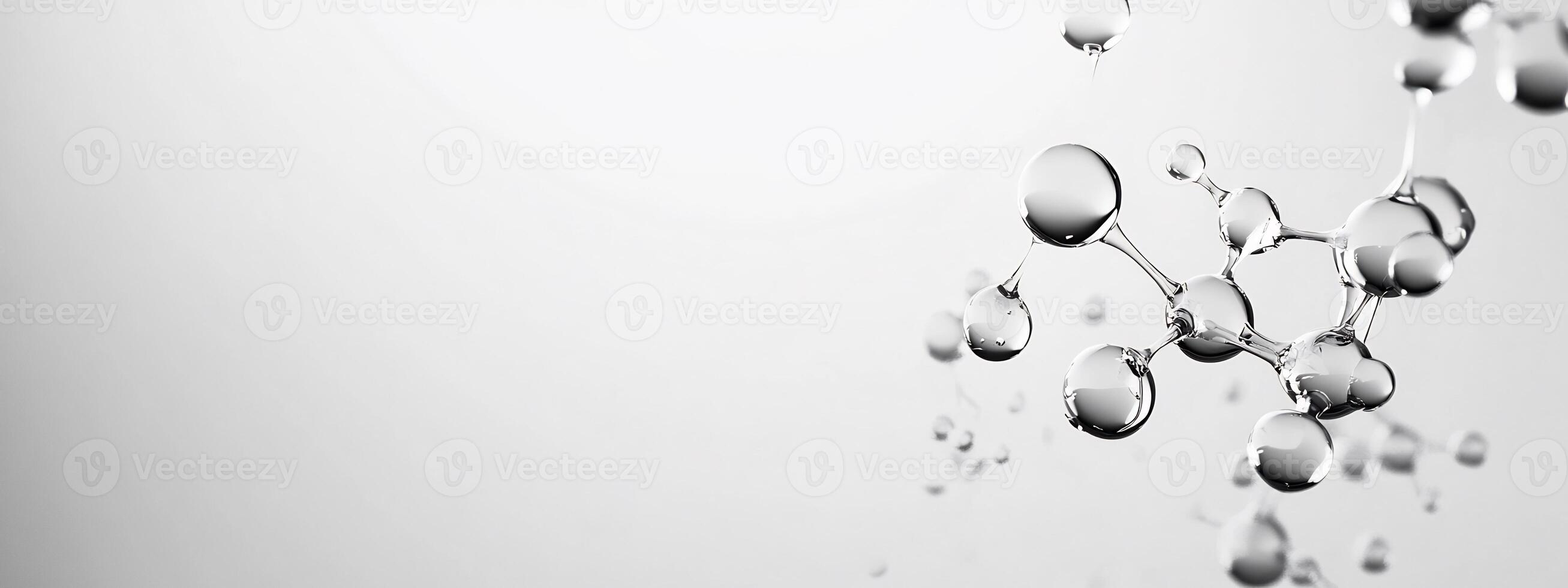 Abstract representation of molecular structures in a minimalist design. photo