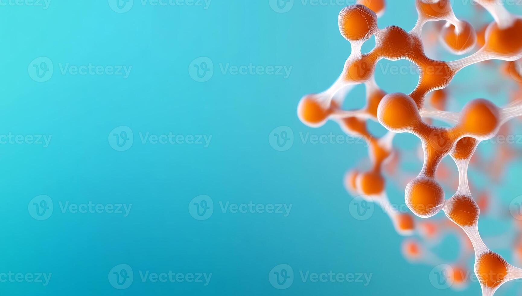 A close up of a cell structure with orange and white cells photo