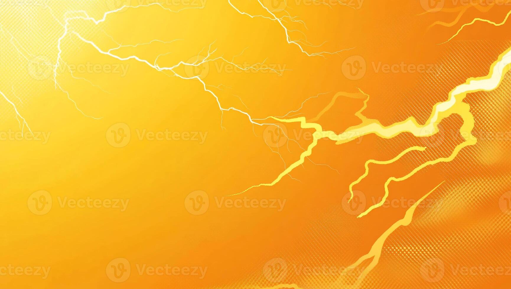 Bright orange background with lightning bolts, conveying energy and intensity. photo