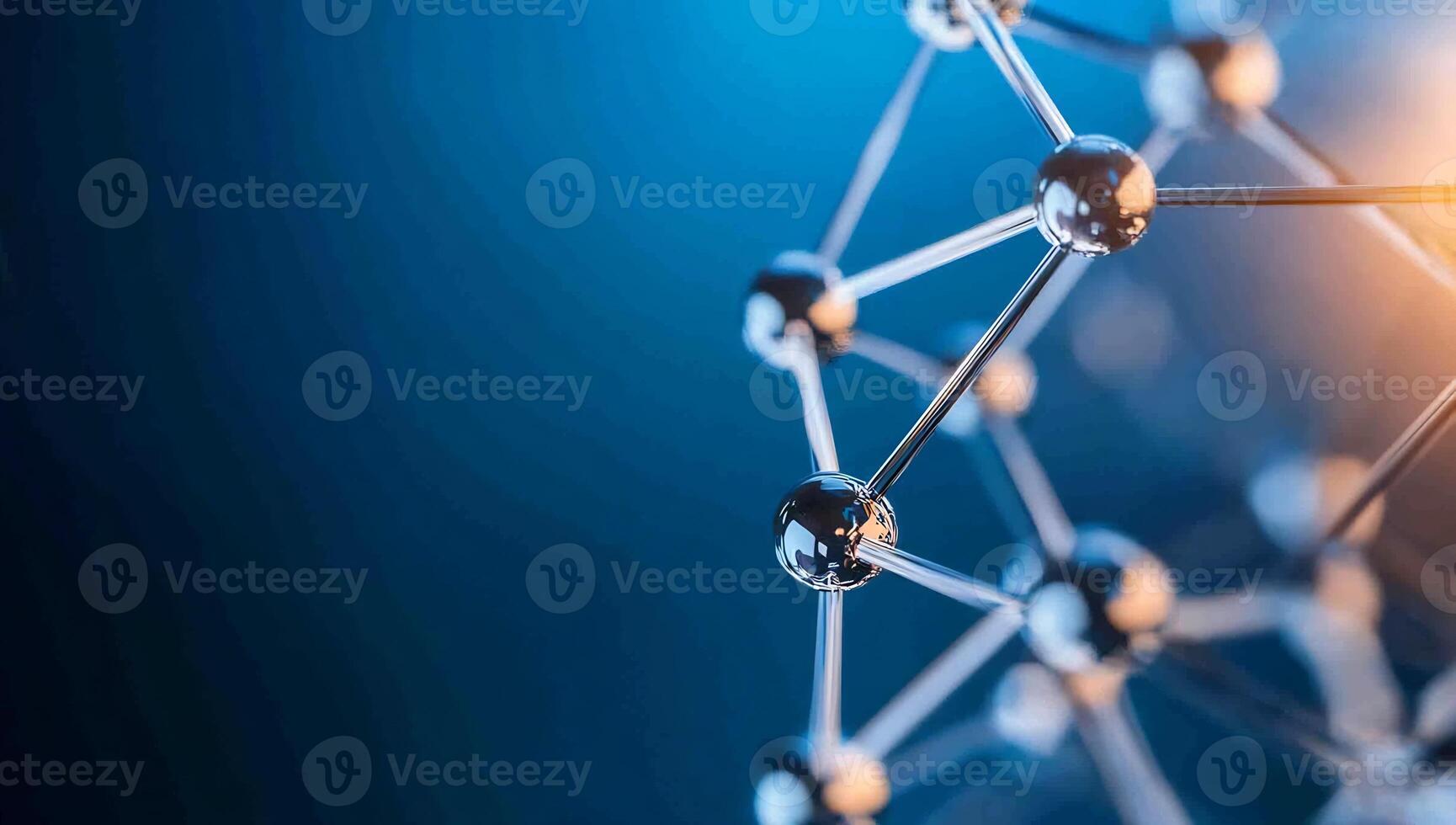 Close-up of a molecular structure showcasing scientific concepts. photo