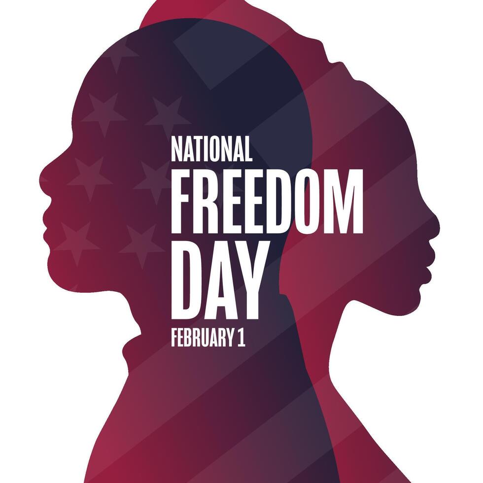 National Freedom Day. February 1. Holiday concept. Template for background, banner, card, poster vector
