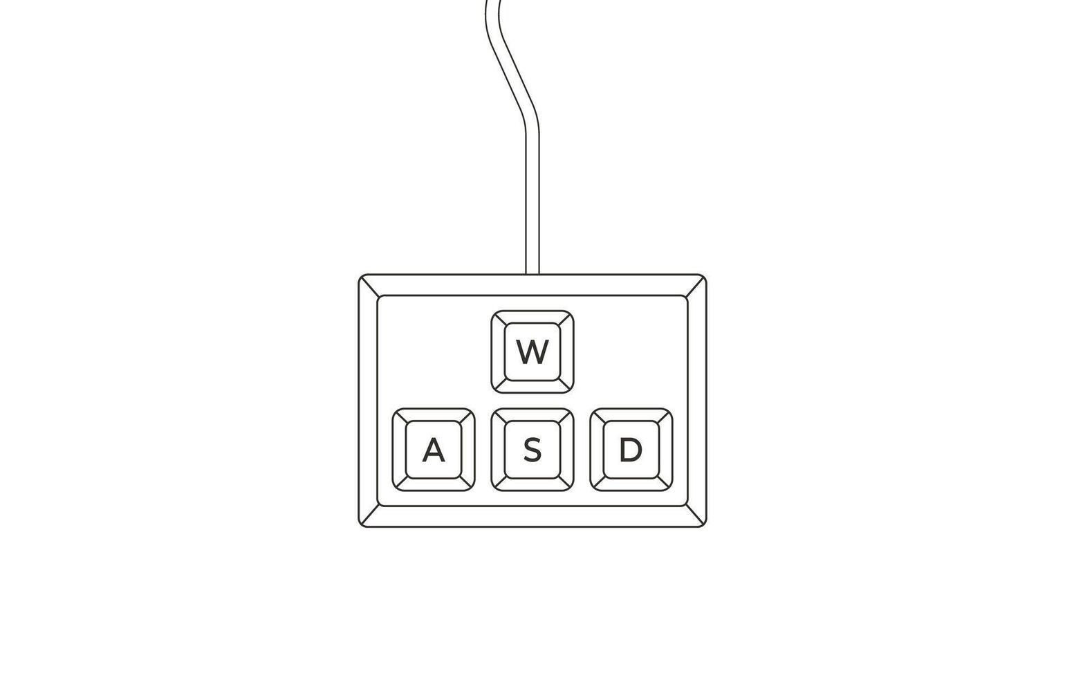 A black and white drawing of a computer mouse vector