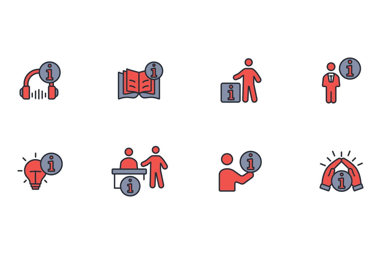 information colours set vector
