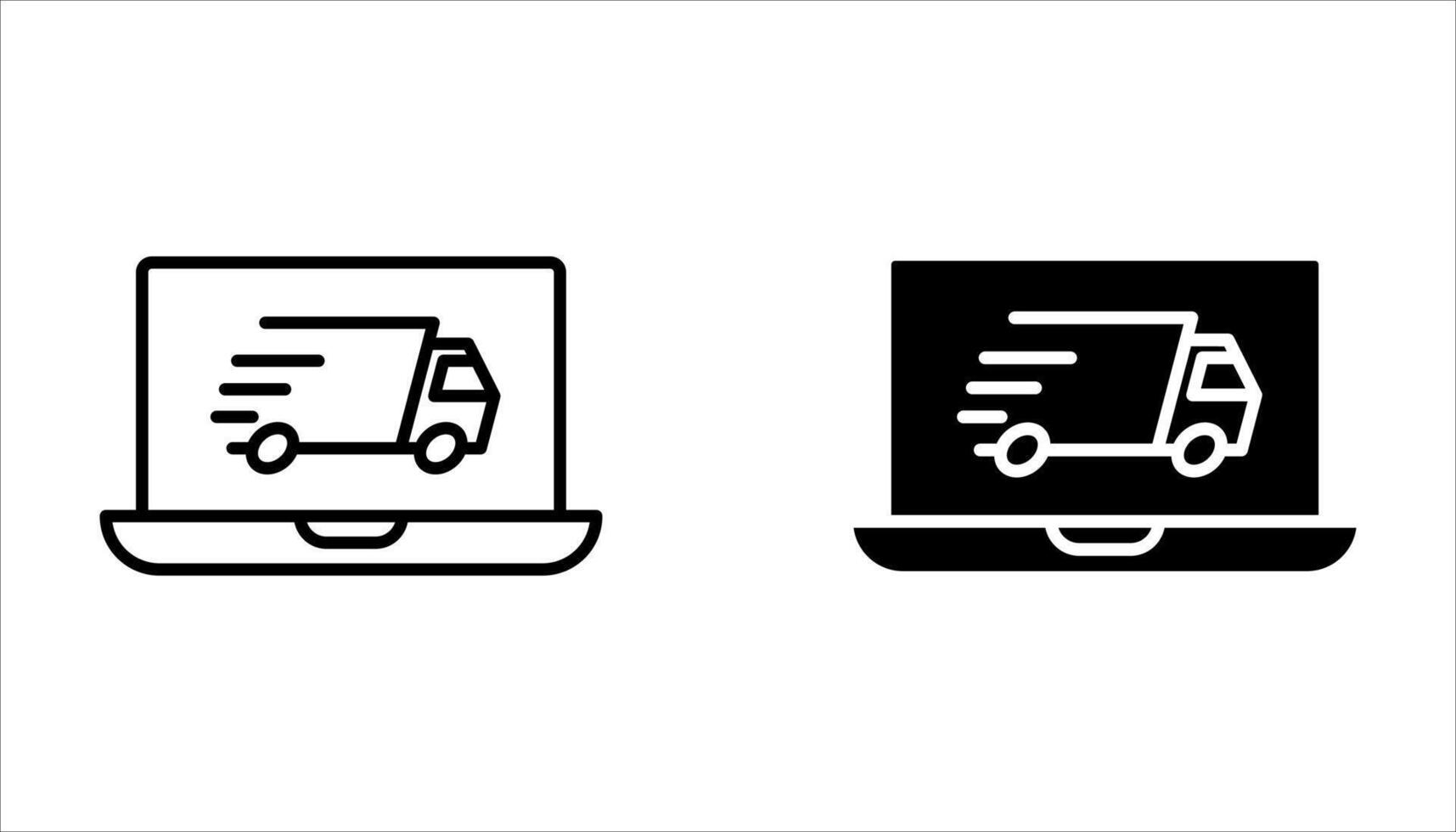 online delivery icon set on white, vector