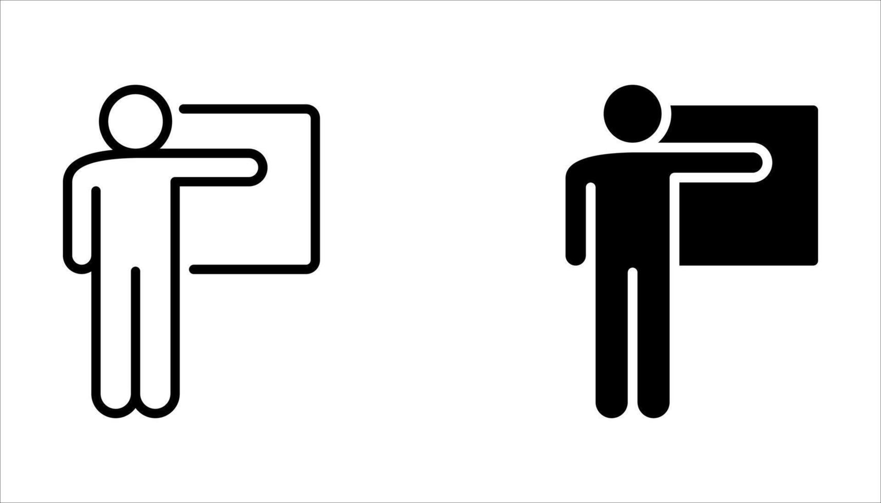presentation icon set on white, vector