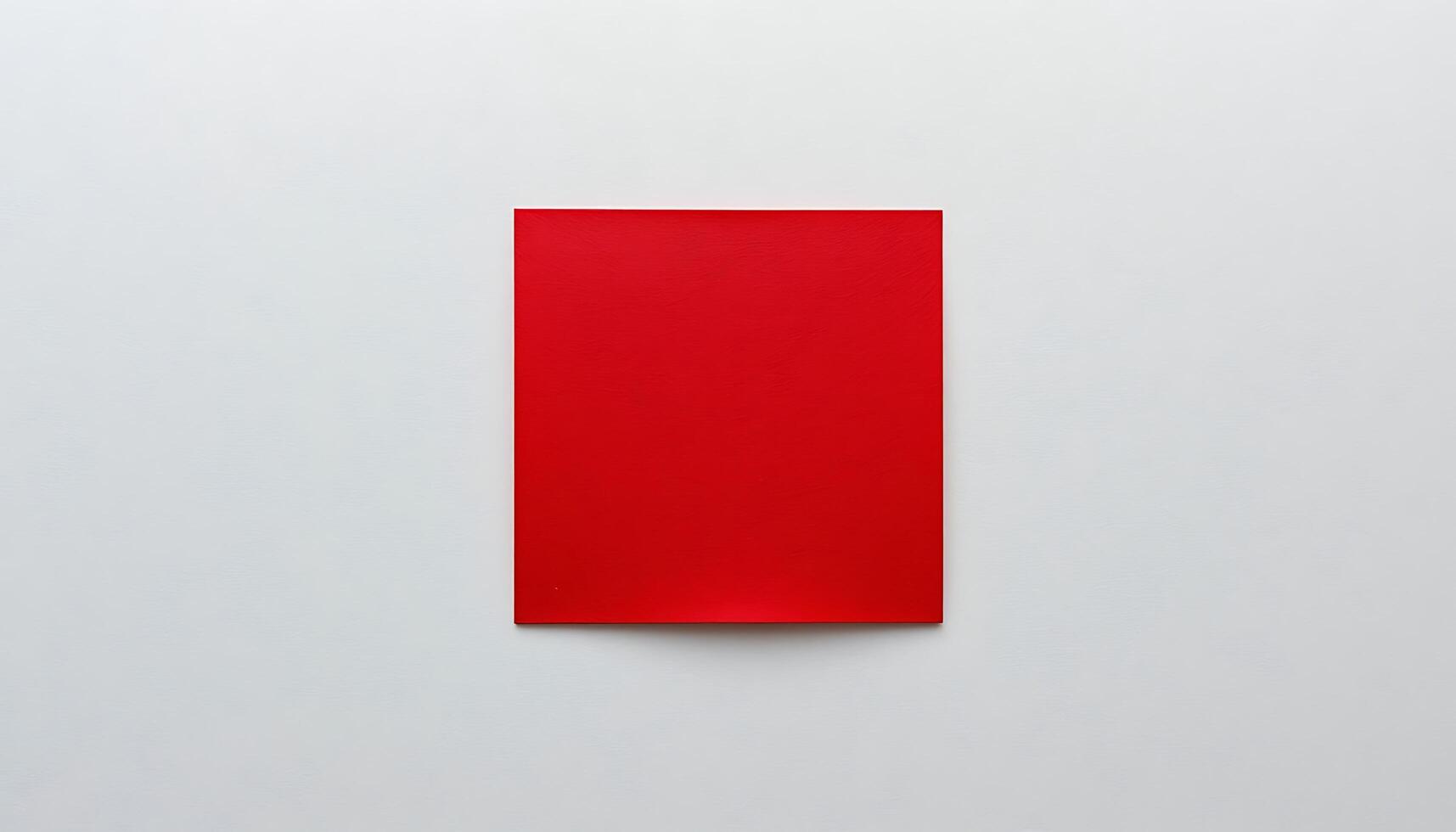 Bold Red Square Minimalist Color Field Painting photo