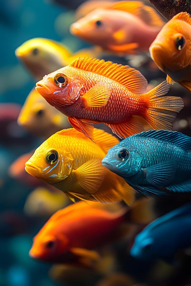 A group of colorful fish photo