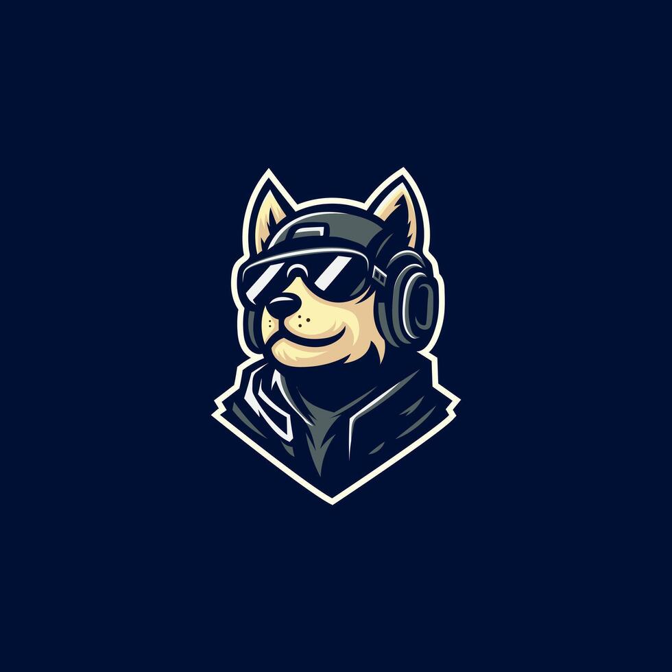 mascot of dof wear a glass vector