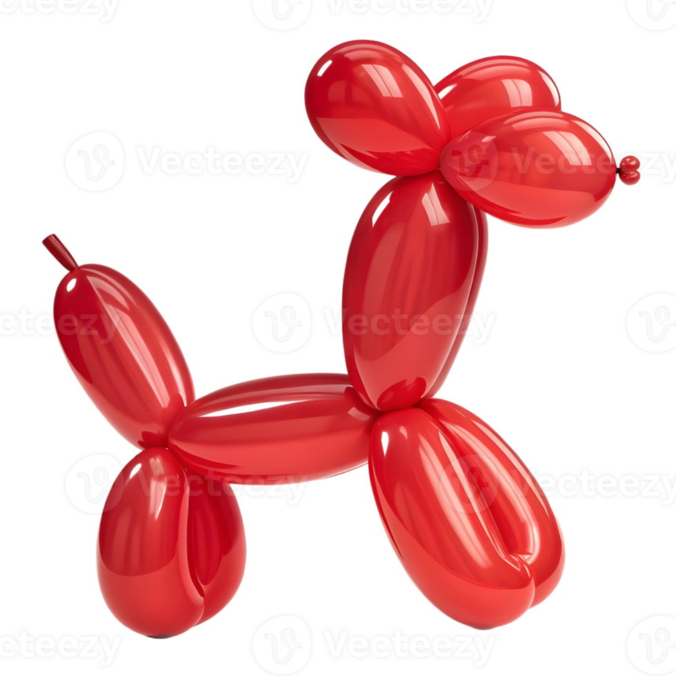 Heart shaped balloon animal with a smiling face created for a festive celebration or party event png