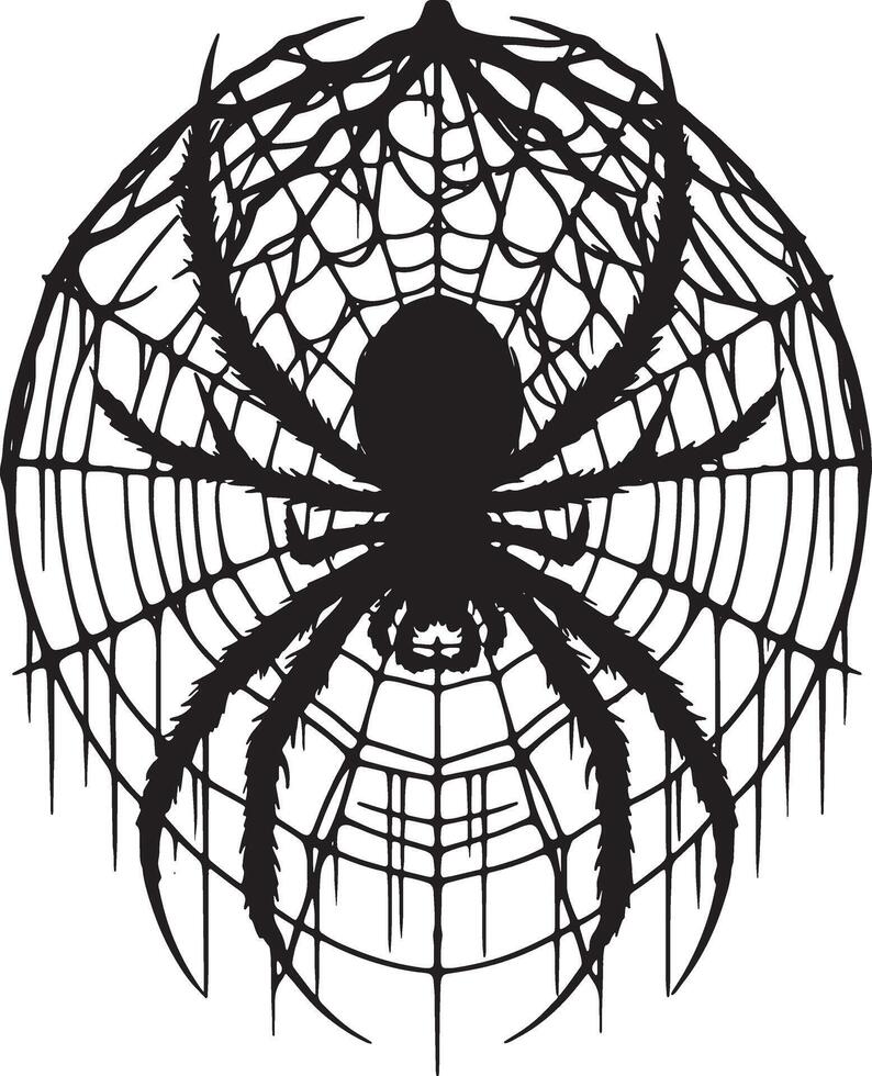 Simple Spider Silhouette Design Projects vector