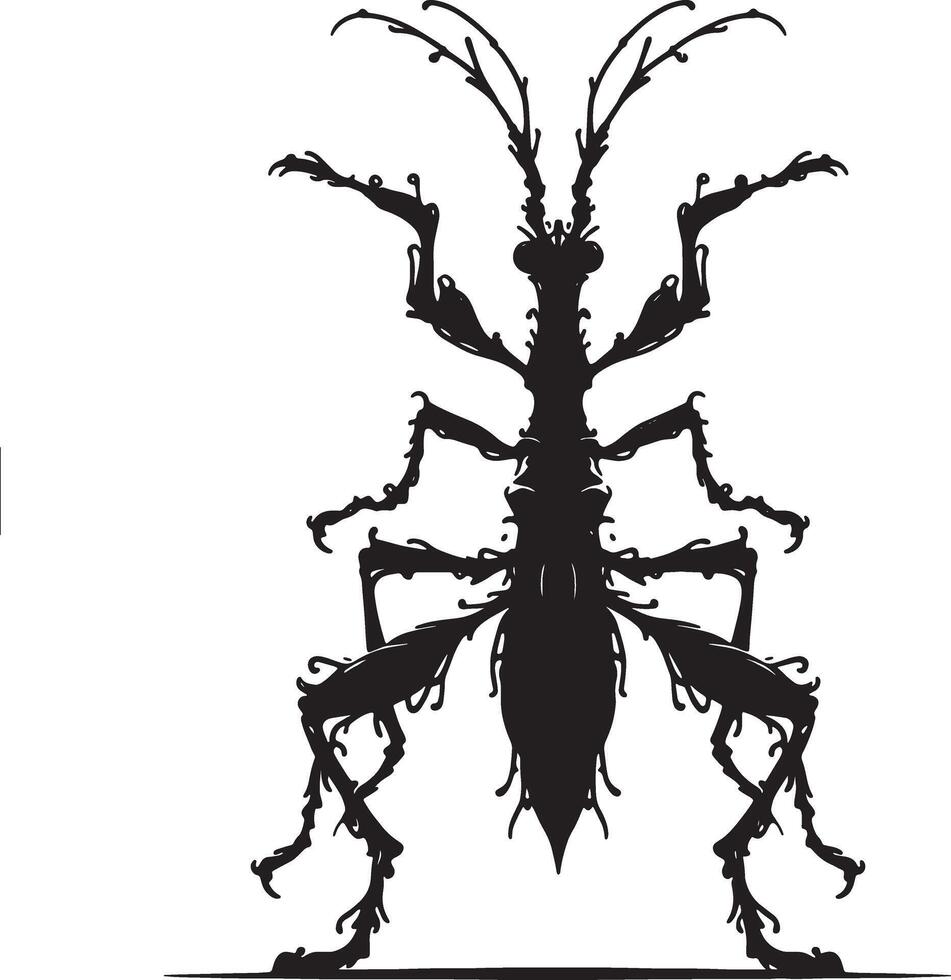 Silhouette of a bug vector