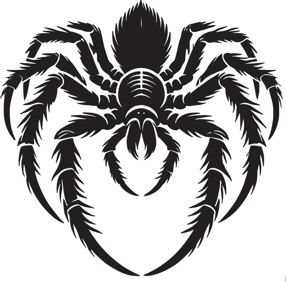 Simple Spider Silhouette for Design Projects vector
