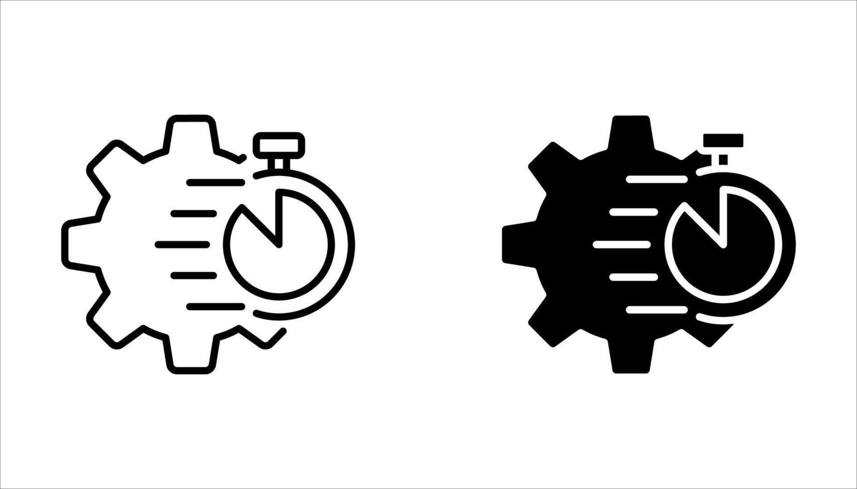 time management icon set on white. vector
