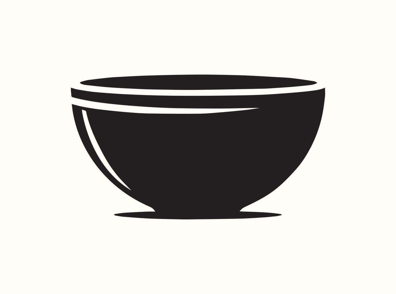 High-Quality Mixing Bowl Silhouette for Graphic Design vector