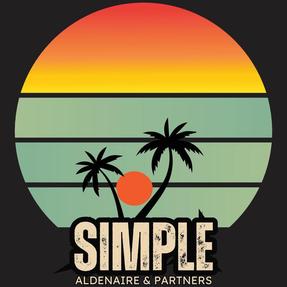 typography t shirt design for summer vector
