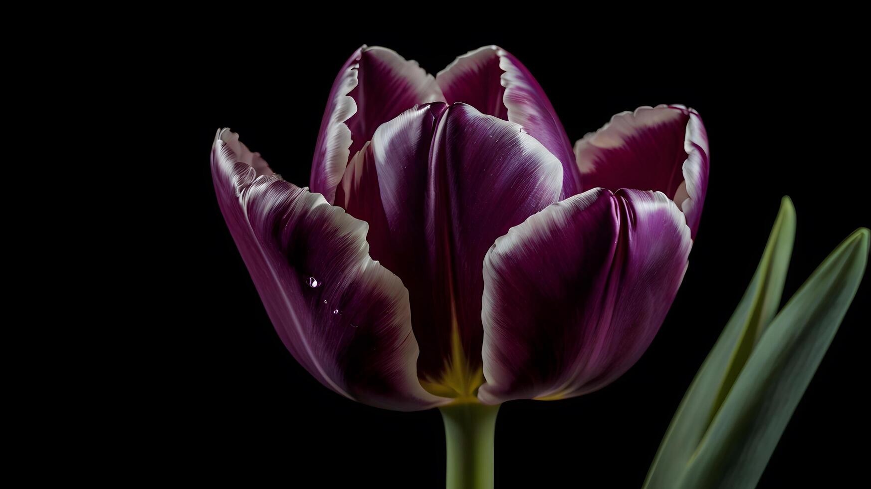A minimalist dark purple Tulip photo
