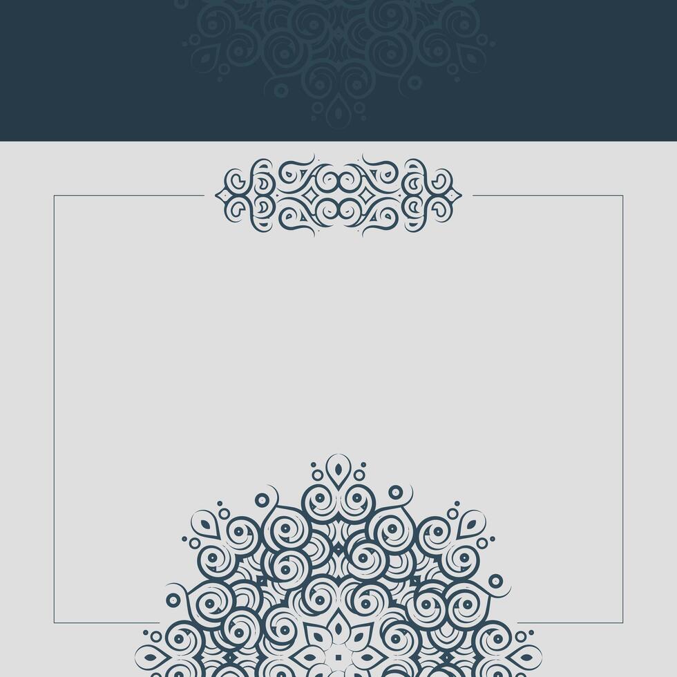 Flat mandala arabesque background template vector