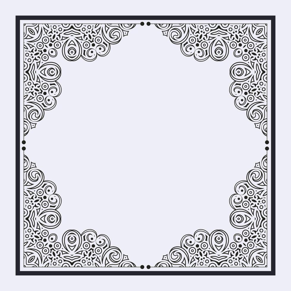 Flat decorative frame style design background vector