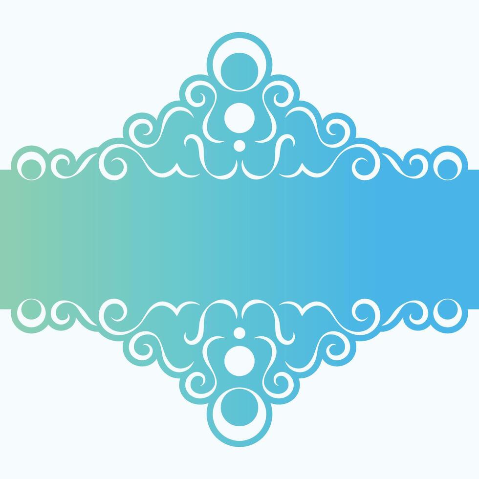 Floral art background blue banner design vector