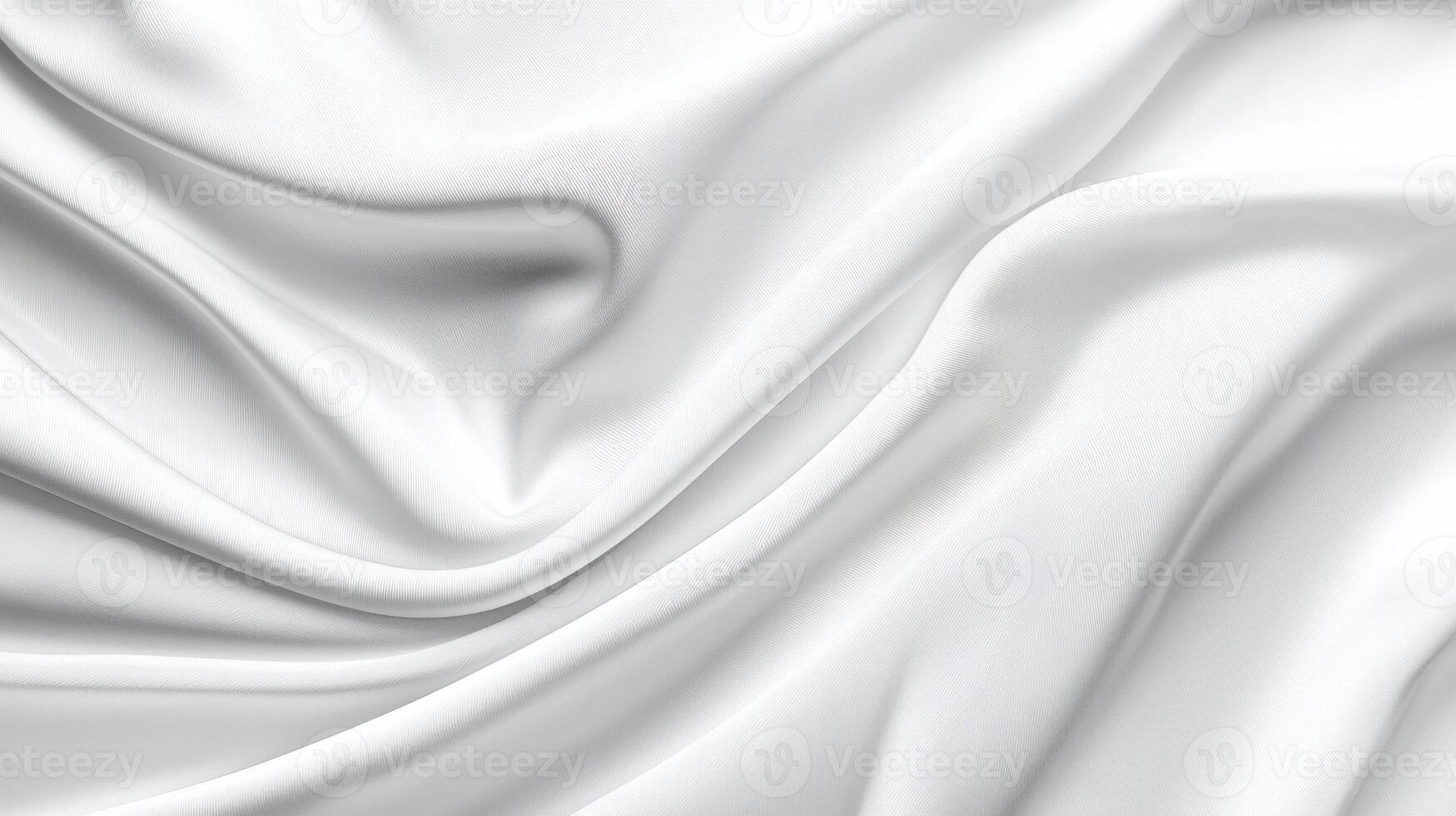 Elegant White Silk Fabric Texture with Soft Folds and Drapes photo
