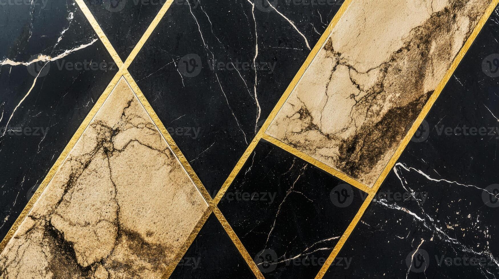 Abstract Marble Pattern with Gold Lines Creates Luxurious Decorative Art photo