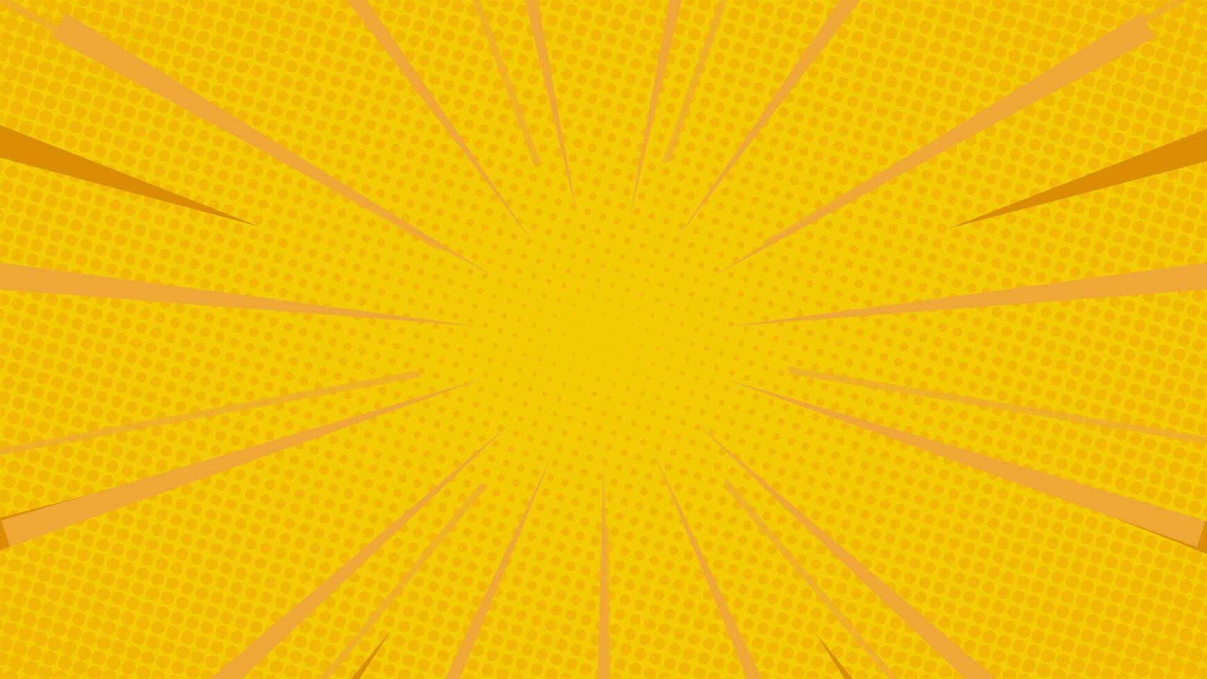 Yellow comic background with bold lines in pop art style, nice halftone gradation. illustration. Suitable for comics, prints, posters, etc. vector