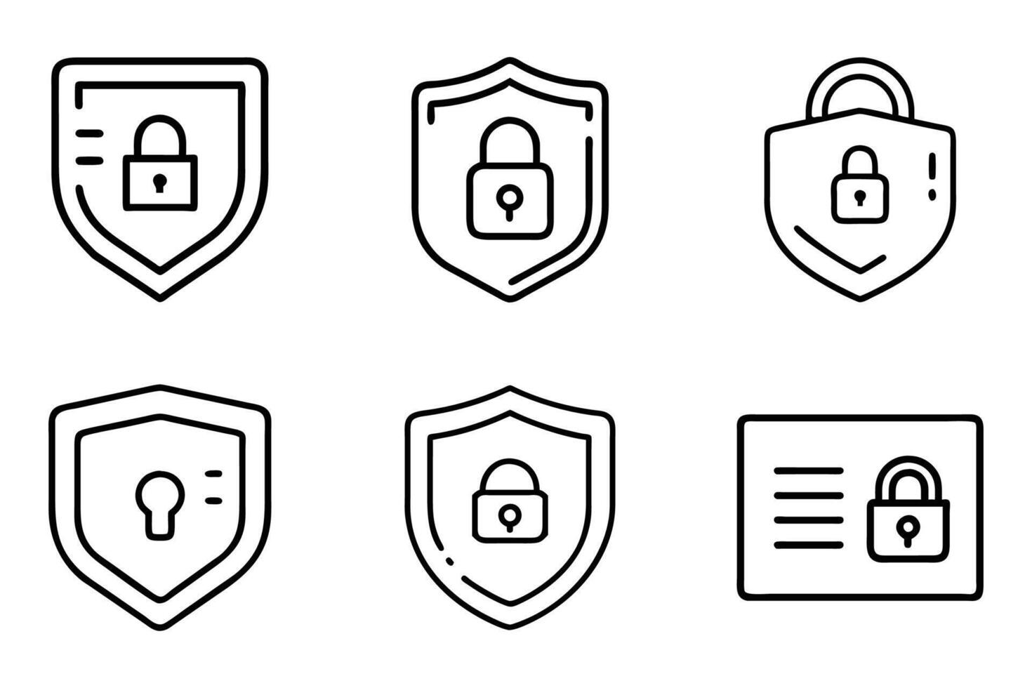 Privacy Silhouette Icons for Graphic Design vector