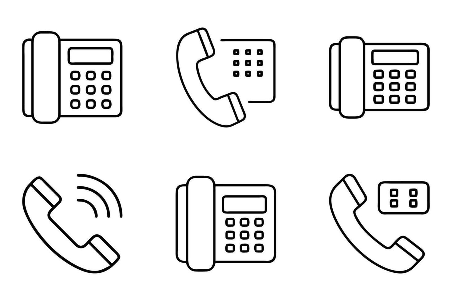 Classic mobile silhouette icon bundle vector