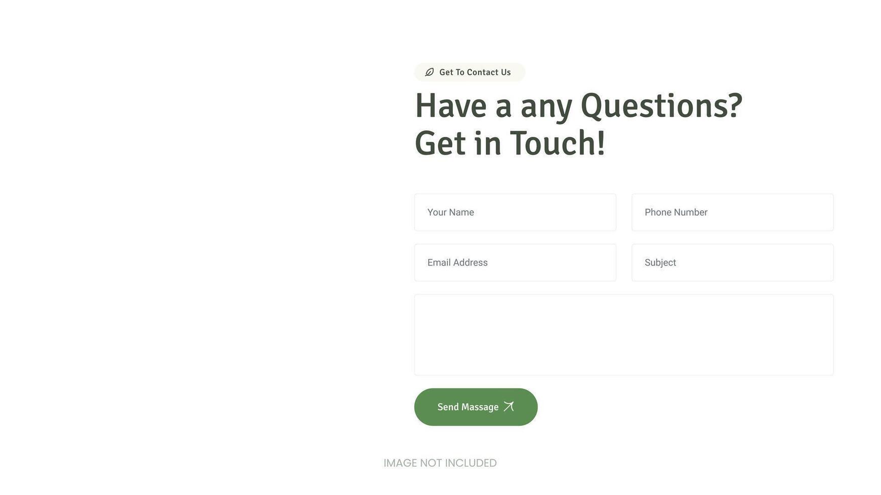 contact us section for website template vector