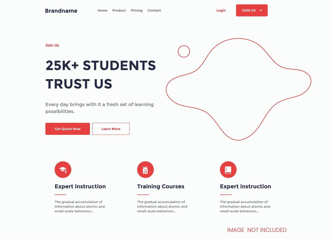 Online Classes Website Template for Study vector