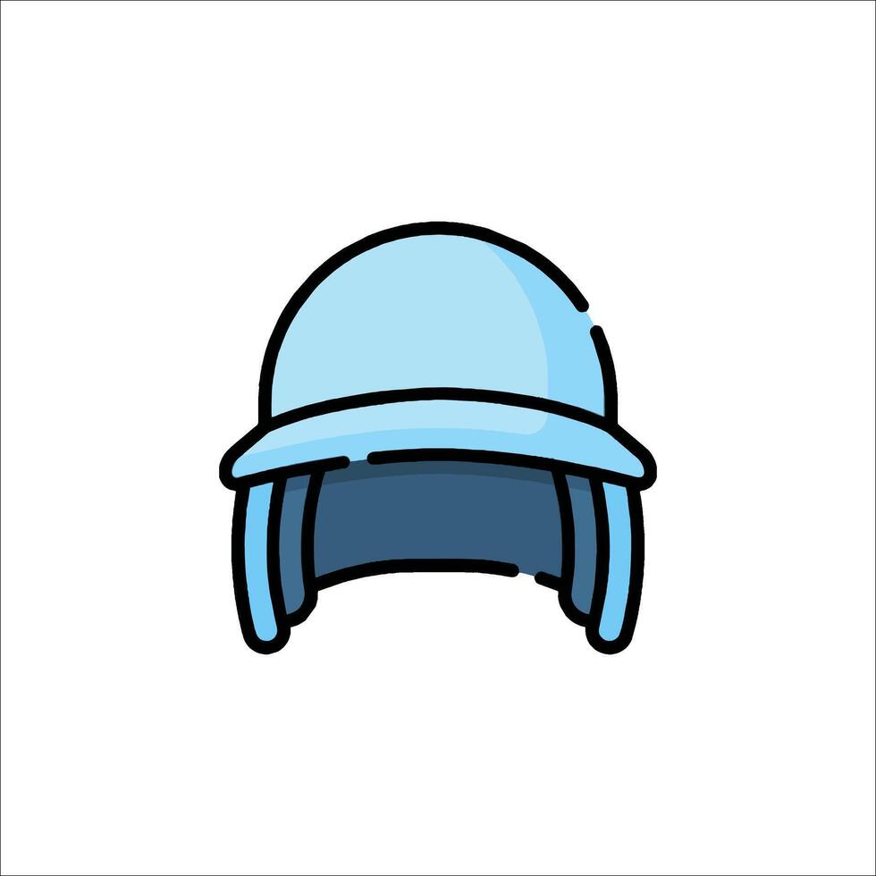 A blue helmet icon on a white background vector