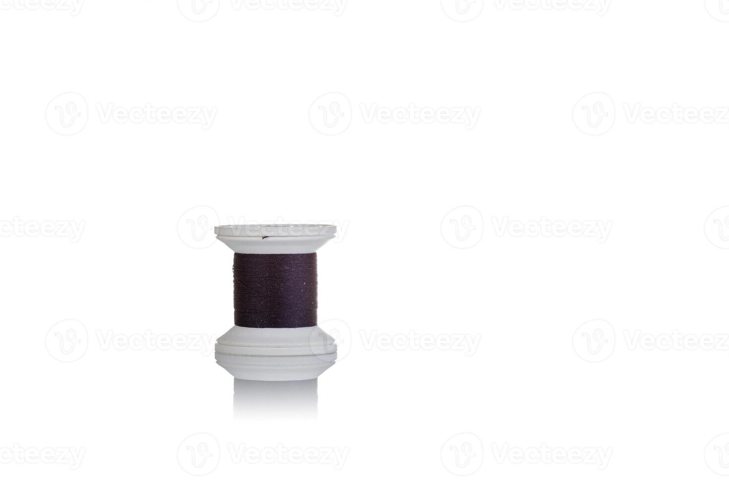 skein of thread black colors close up macro on a white background photo