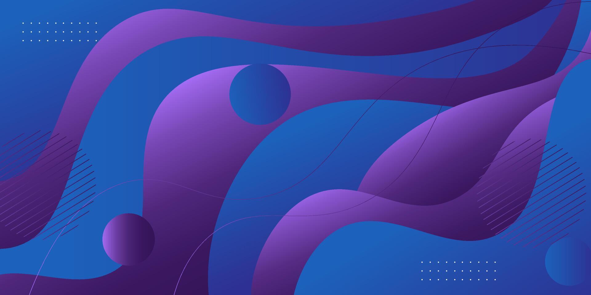 Colorful solid blue and purple geometric business banner design. Creative banner design with wave shape as template. Simple and modern banner. vector