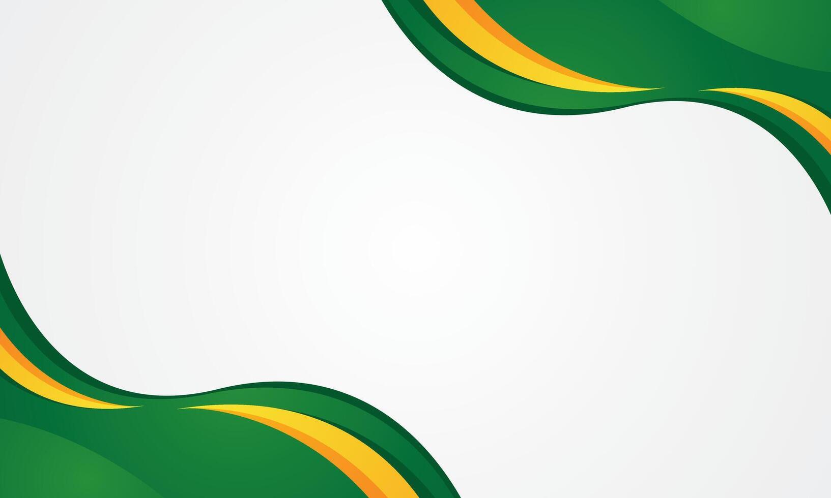 Abstract green wavy gradient banner background vector