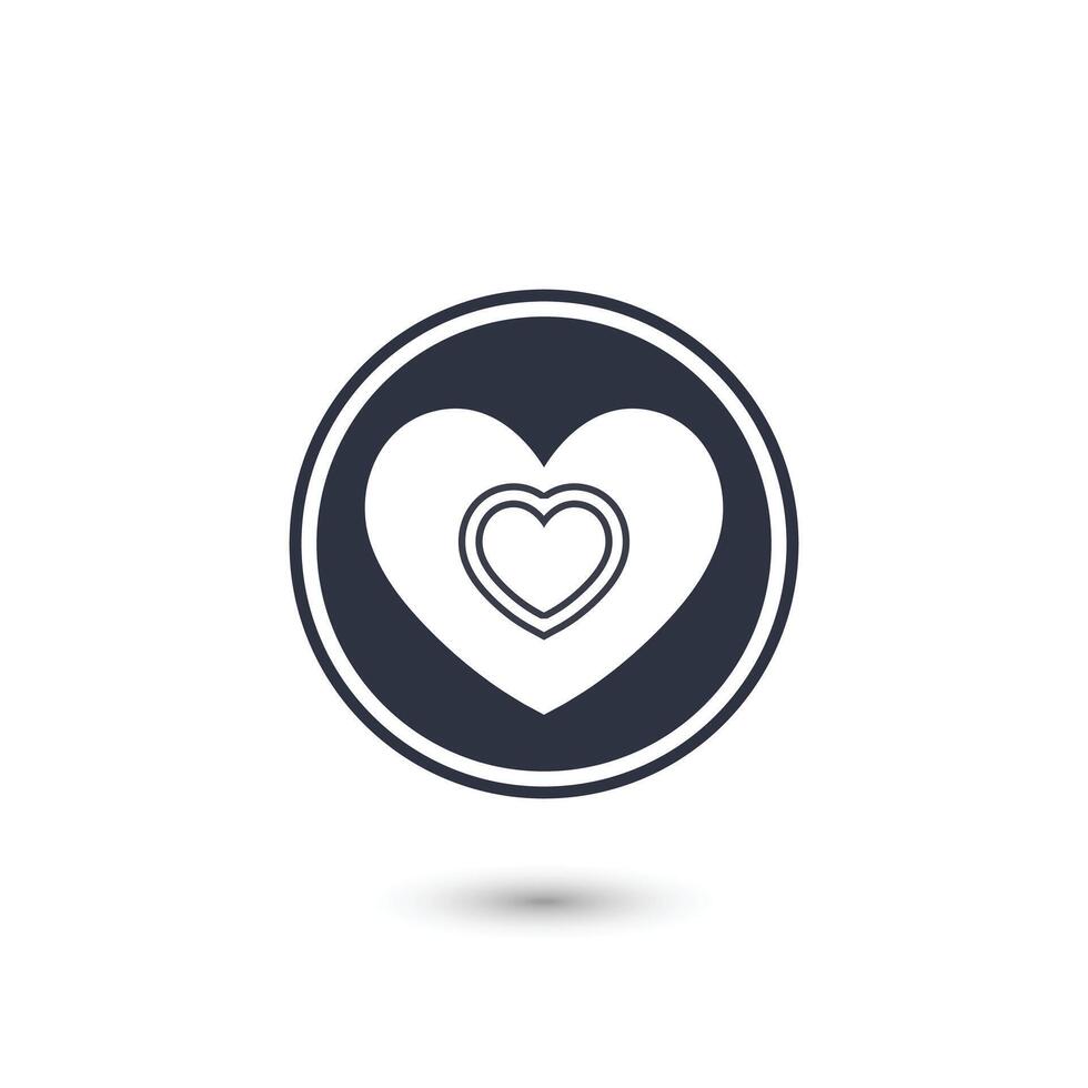 Double Heart Icon. heart symbol icon vector